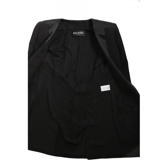 Balmain Satin-Trimmed Wool Blazer FR 40 - Picture 8 of 9